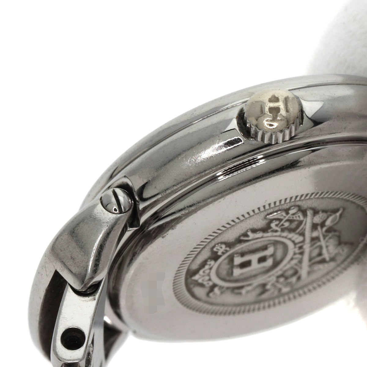 HERMES Watches Quartz PU2.210 Stainless Steel , Stainless Steel Silver Pullman blue dial Women Used