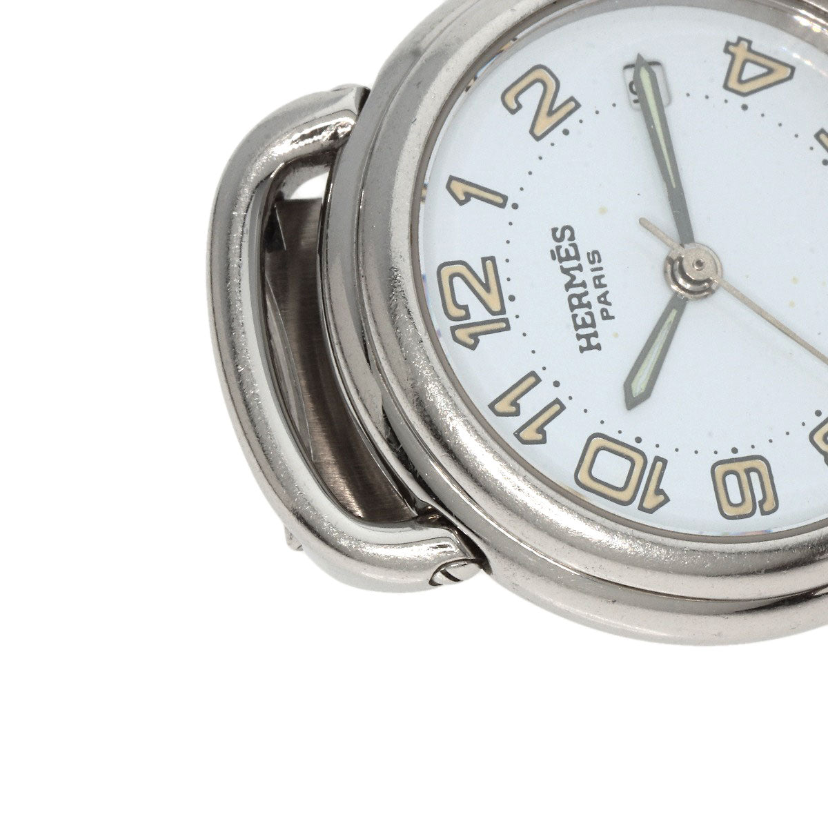 HERMES Watches Quartz PU2.210 Stainless Steel , Stainless Steel Silver Pullman blue dial Women Used