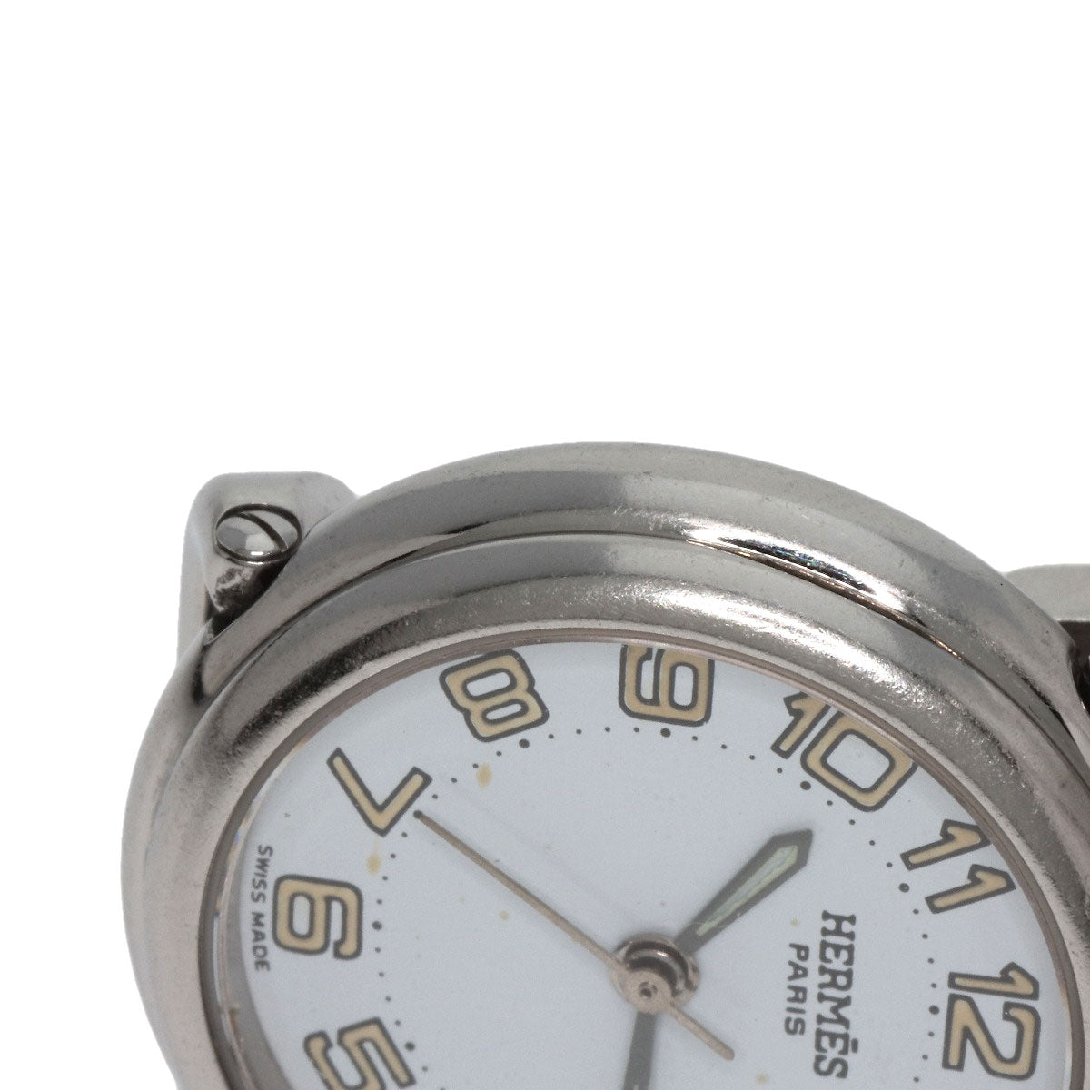 HERMES Watches Quartz PU2.210 Stainless Steel , Stainless Steel Silver Pullman blue dial Women Used
