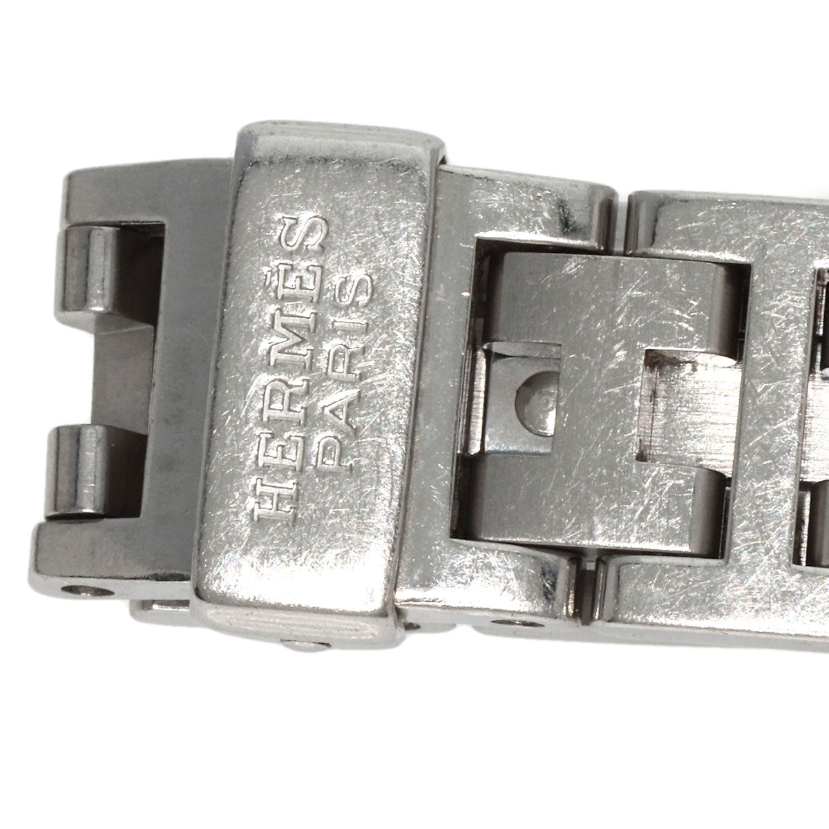 HERMES Watches Quartz PU2.210 Stainless Steel , Stainless Steel Silver Pullman blue dial Women Used