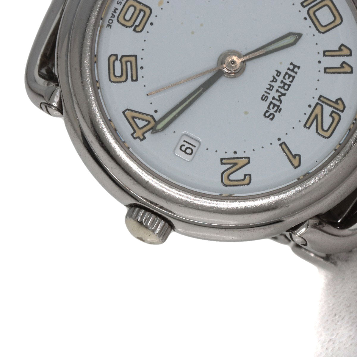 HERMES Watches Quartz PU2.210 Stainless Steel , Stainless Steel Silver Pullman blue dial Women Used