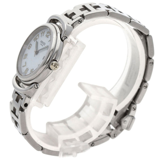 HERMES Watches Quartz PU2.210 Stainless Steel , Stainless Steel Silver Pullman blue dial Women Used