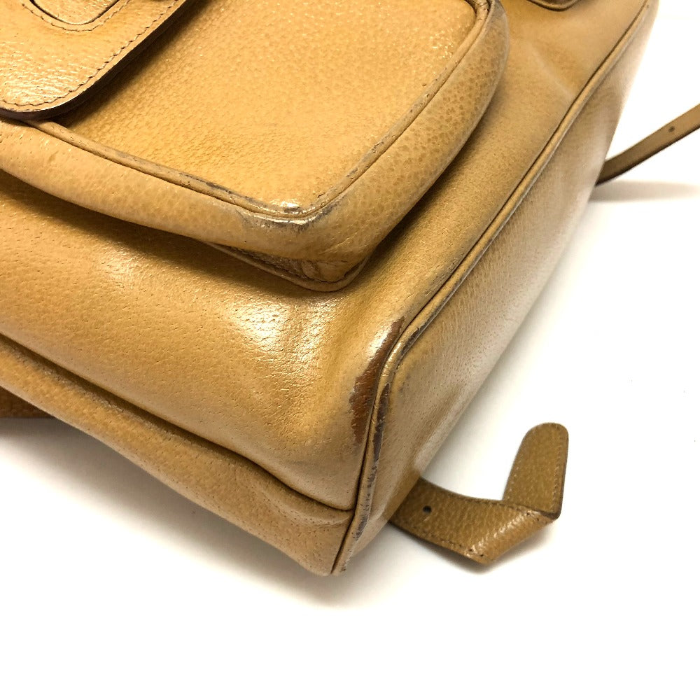 GUCCI Backpack leather Beige type backpack bag Bamboo Women Used