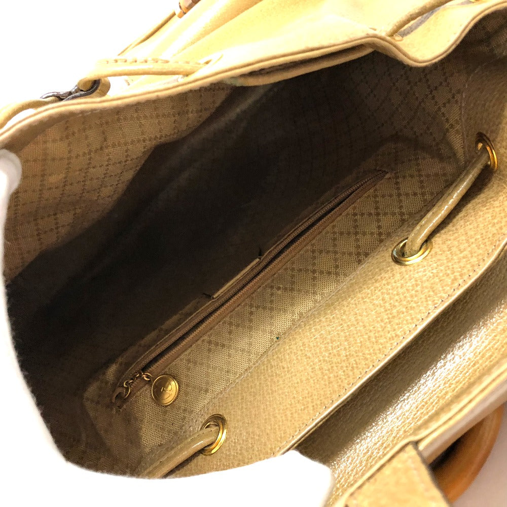 GUCCI Backpack leather Beige type backpack bag Bamboo Women Used