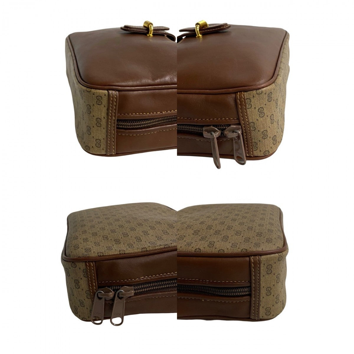 GUCCI Shoulder Bag leather Brown