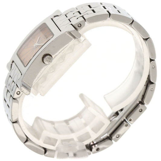 HERMES Watches Quartz HH1.210 Stainless Steel Silver H watch Orange dial Women Used