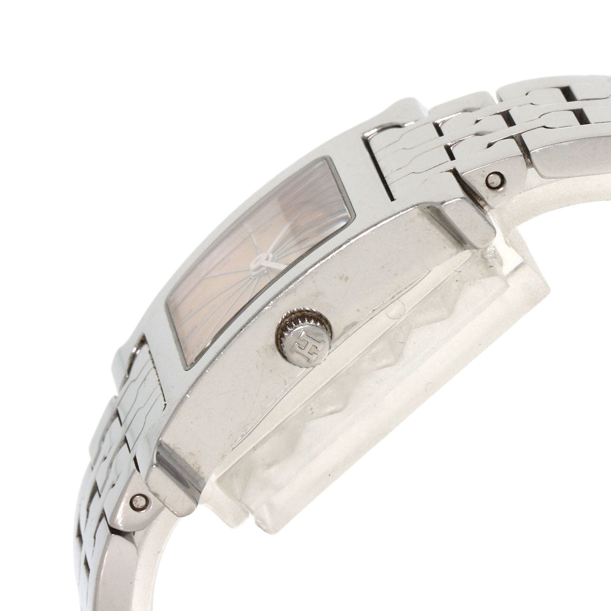 HERMES Watches Quartz HH1.210 Stainless Steel Silver H watch Orange dial Women Used