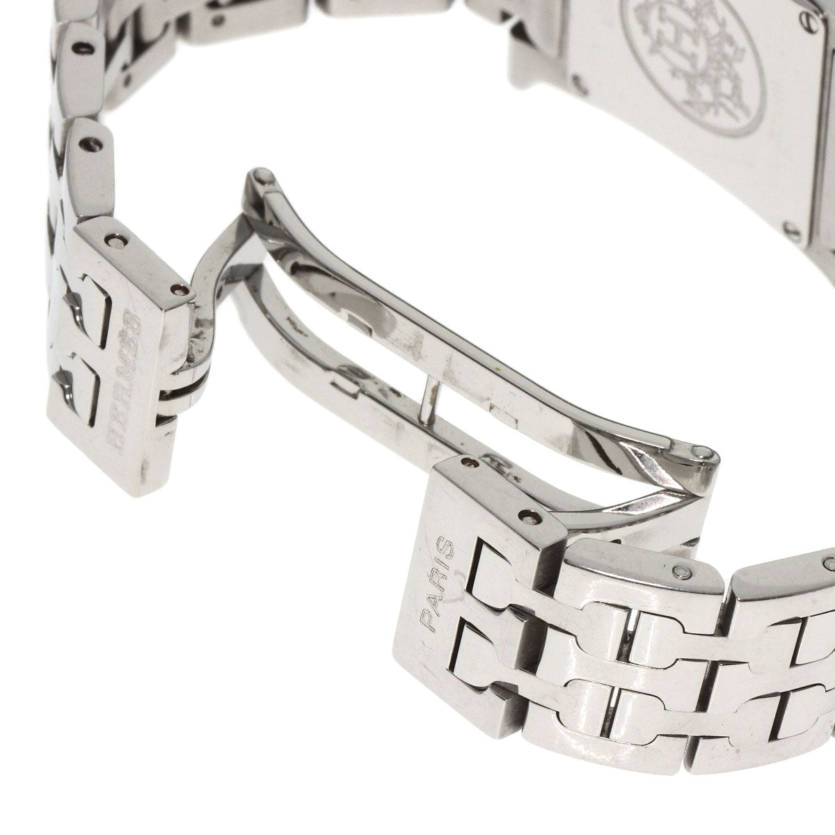 HERMES Watches Quartz HH1.210 Stainless Steel Silver H watch Orange dial Women Used