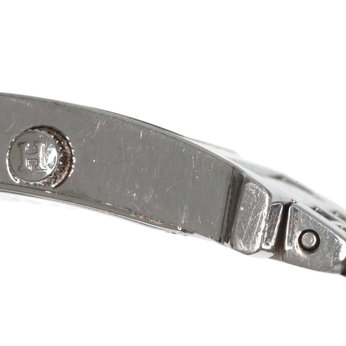 HERMES Watches Quartz HH1.210 Stainless Steel Silver H watch Orange dial Women Used