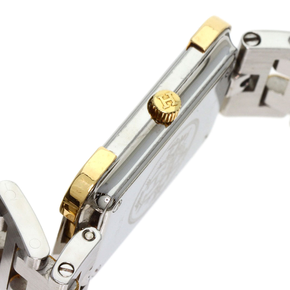 HERMES Watches Quartz CR1.220 Stainless Steel , SSxGP gold Clojure Champagne Gold dial Women Used