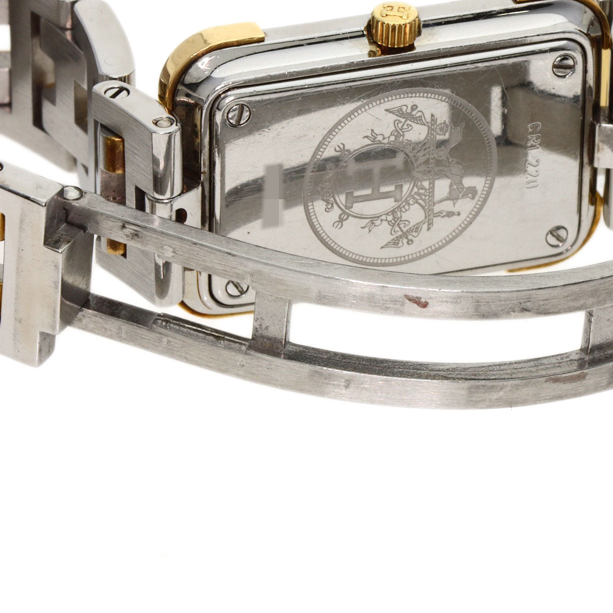 HERMES Watches Quartz CR1.220 Stainless Steel , SSxGP gold Clojure Champagne Gold dial Women Used