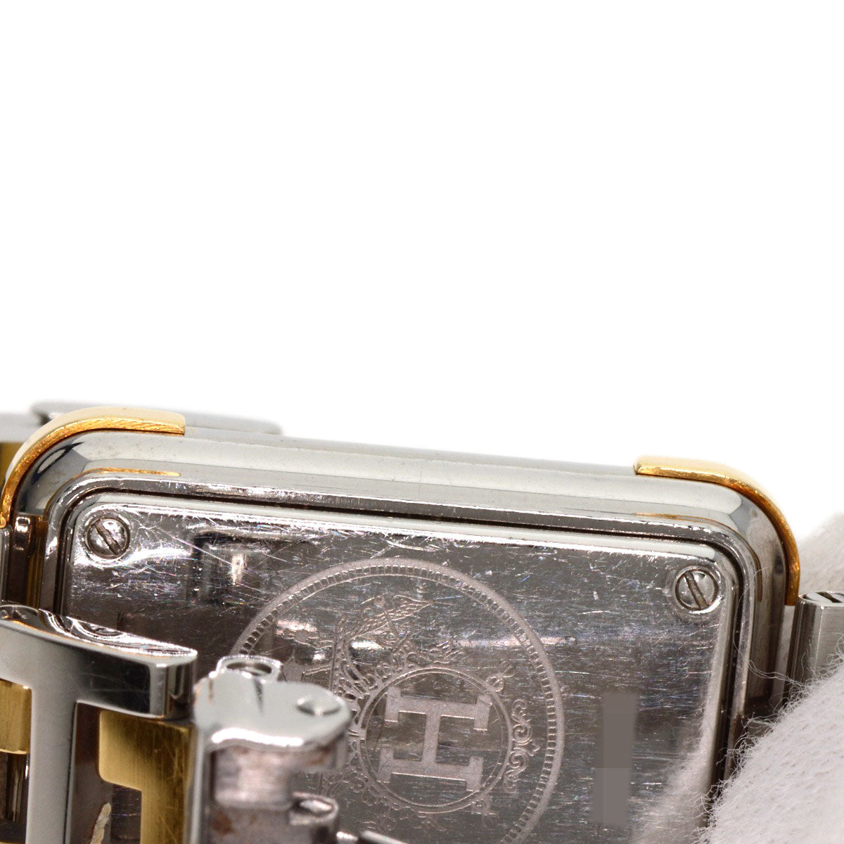 HERMES Watches Quartz CR1.220 Stainless Steel , SSxGP gold Clojure Champagne Gold dial Women Used