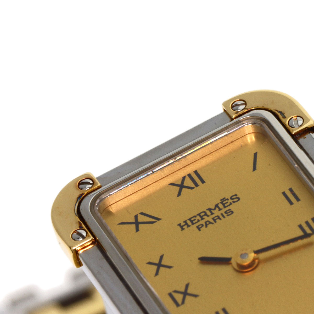 HERMES Watches Quartz CR1.220 Stainless Steel , SSxGP gold Clojure Champagne Gold dial Women Used