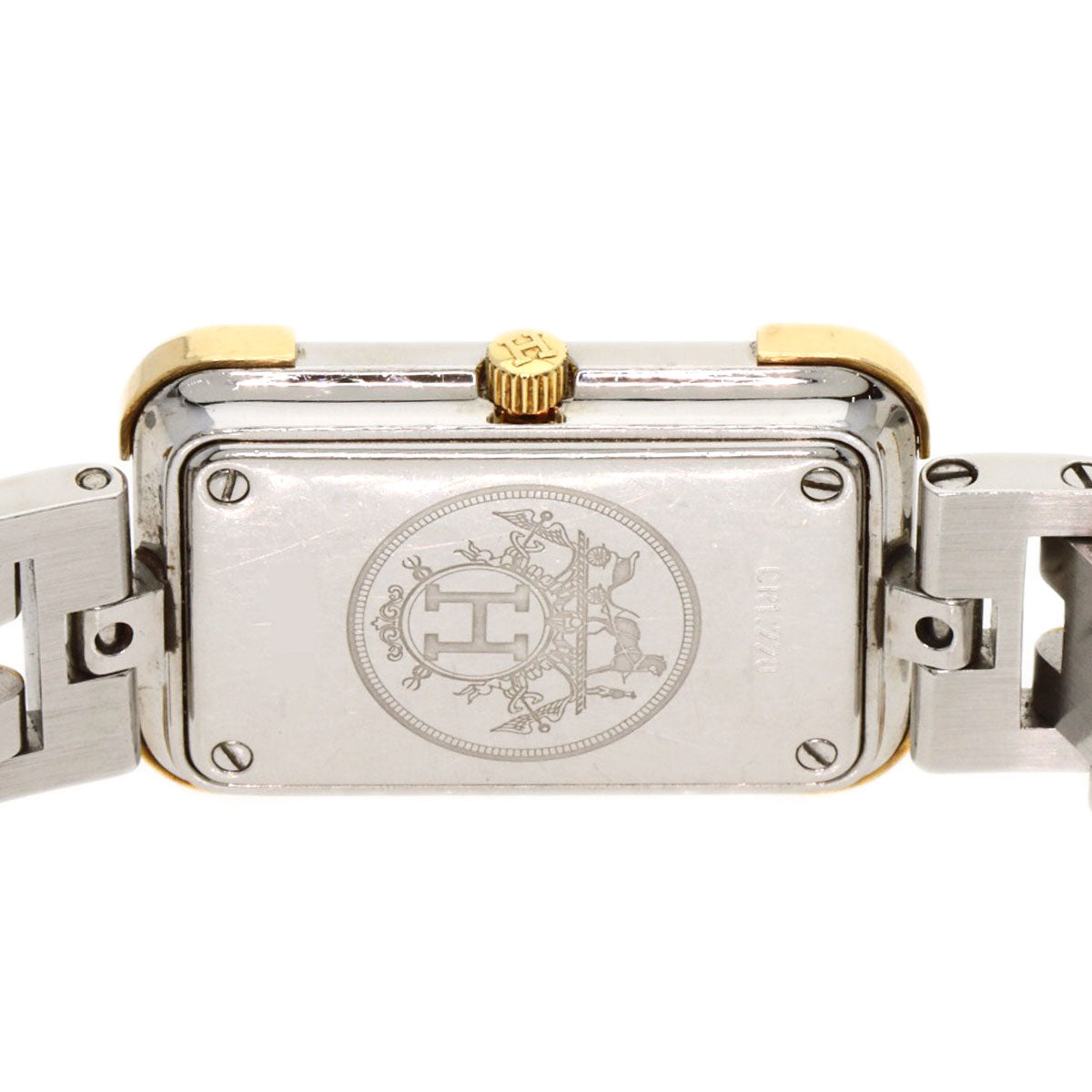 HERMES Watches Quartz CR1.220 Stainless Steel , SSxGP gold Clojure Champagne Gold dial Women Used