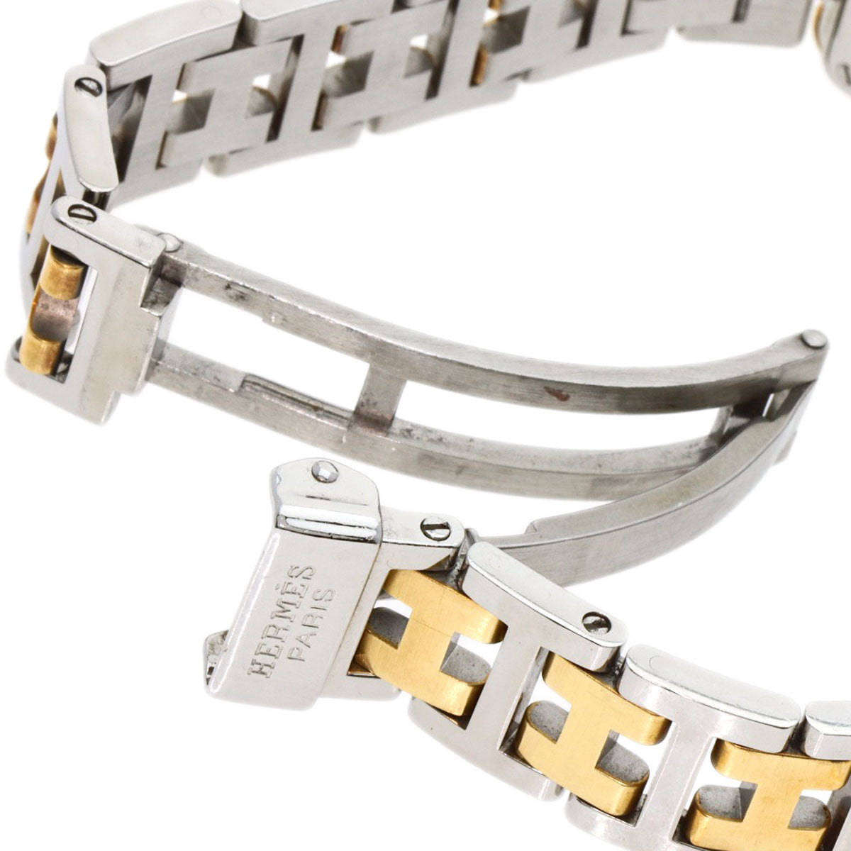 HERMES Watches Quartz CR1.220 Stainless Steel , SSxGP gold Clojure Champagne Gold dial Women Used