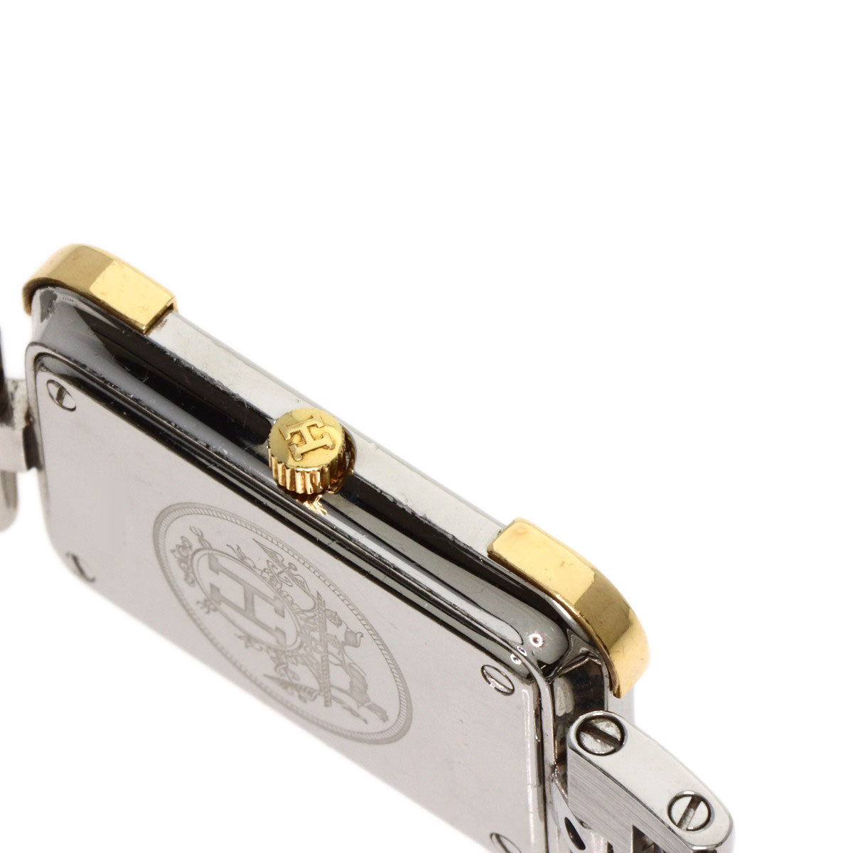 HERMES Watches Quartz CR1.220 Stainless Steel , SSxGP gold Clojure Champagne Gold dial Women Used