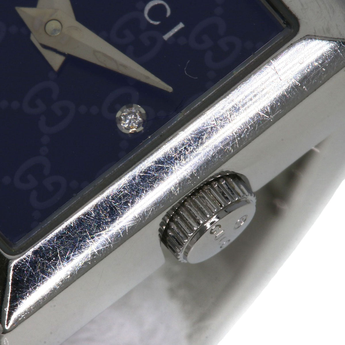 GUCCI Watches Quartz 120 Stainless Steel , Stainless Steel Silver Tornavoni 4P Diamond black dial Women Used