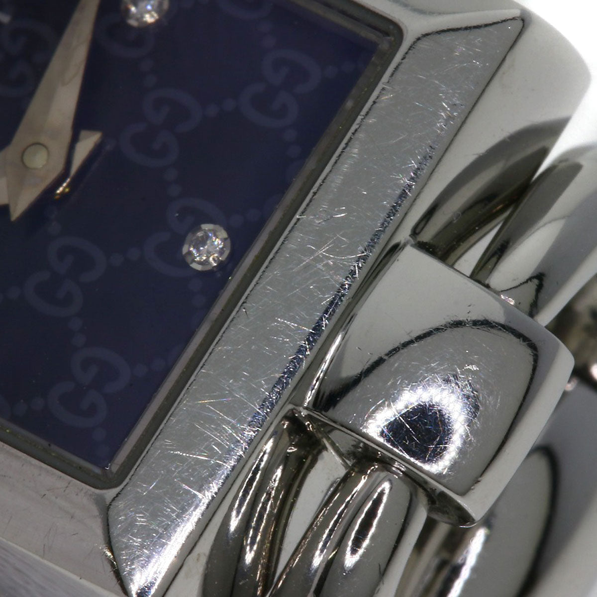 GUCCI Watches Quartz 120 Stainless Steel , Stainless Steel Silver Tornavoni 4P Diamond black dial Women Used