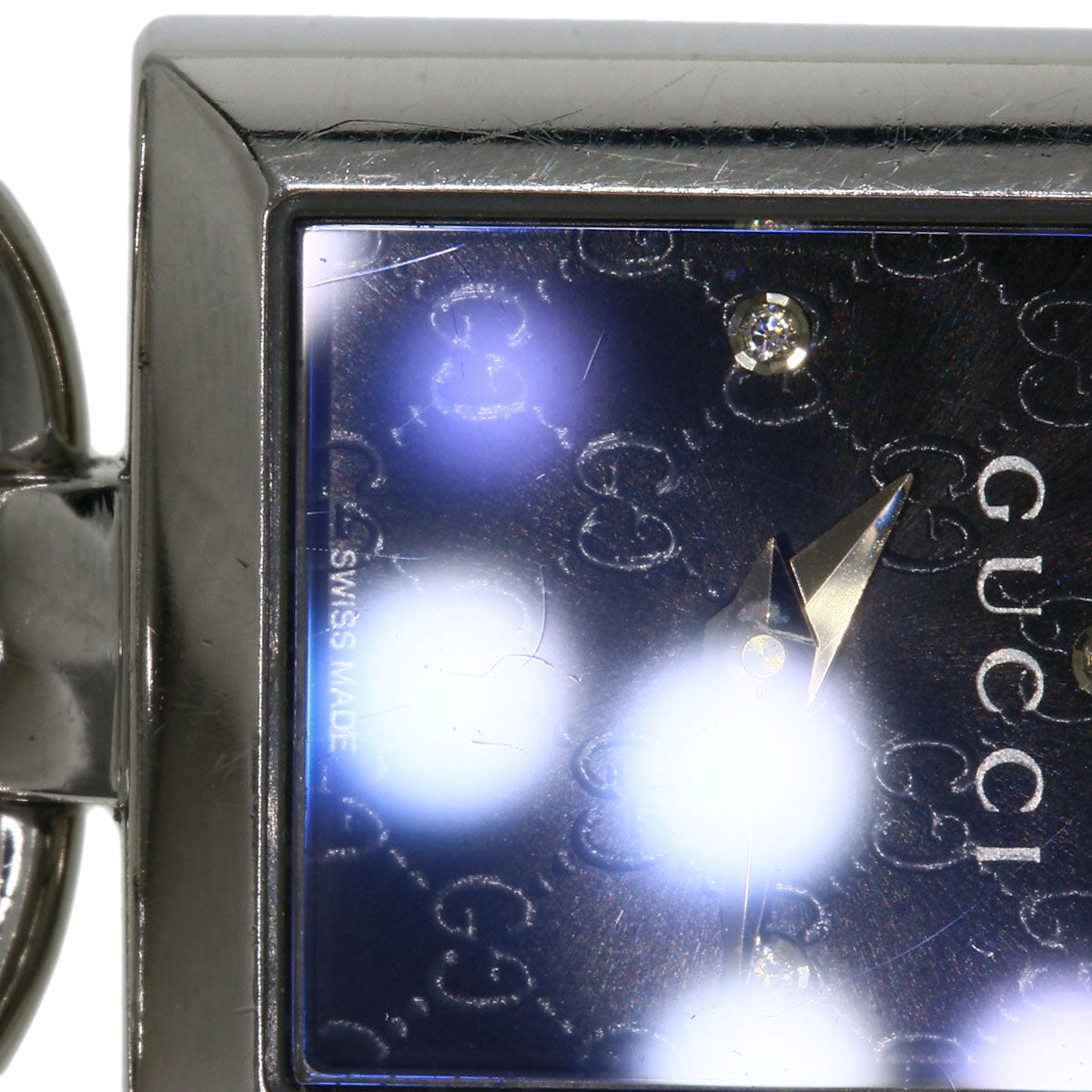 GUCCI Watches Quartz 120 Stainless Steel , Stainless Steel Silver Tornavoni 4P Diamond black dial Women Used