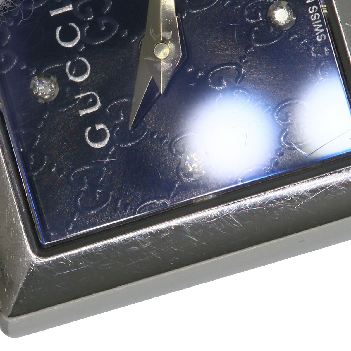 GUCCI Watches Quartz 120 Stainless Steel , Stainless Steel Silver Tornavoni 4P Diamond black dial Women Used