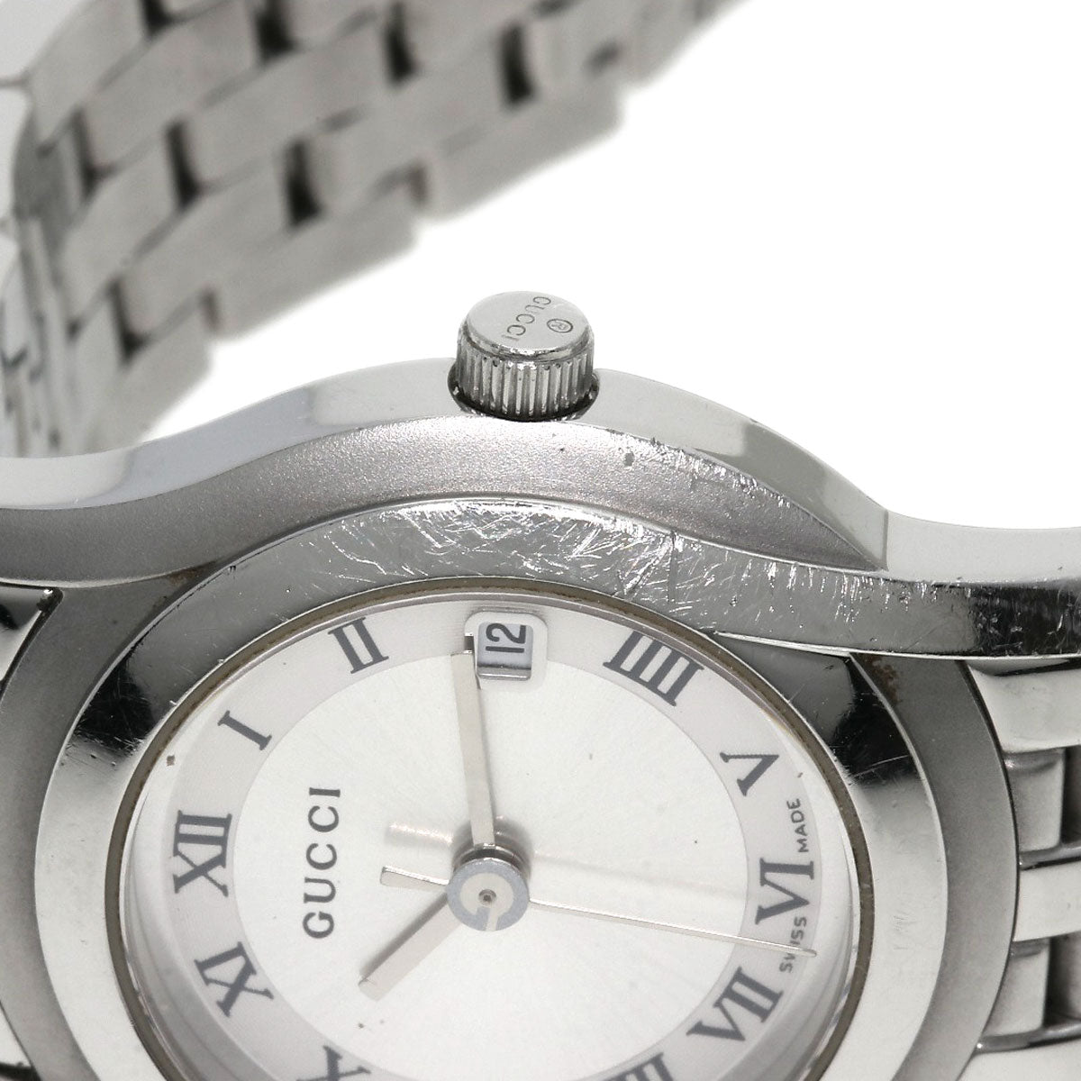 GUCCI Watches Quartz Stainless Steel , Stainless Steel Silver 5500L Silver dial Women Used