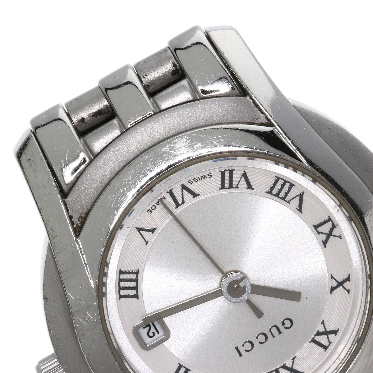 GUCCI Watches Quartz Stainless Steel , Stainless Steel Silver 5500L Silver dial Women Used
