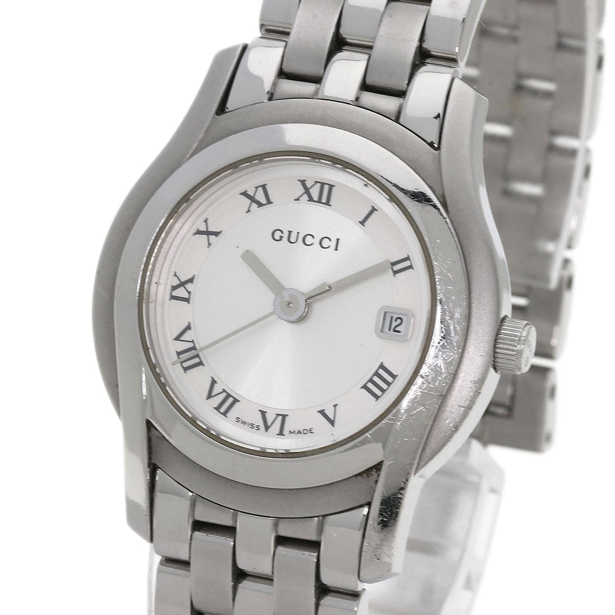 GUCCI Watches Quartz Stainless Steel , Stainless Steel Silver 5500L Silver dial Women Used