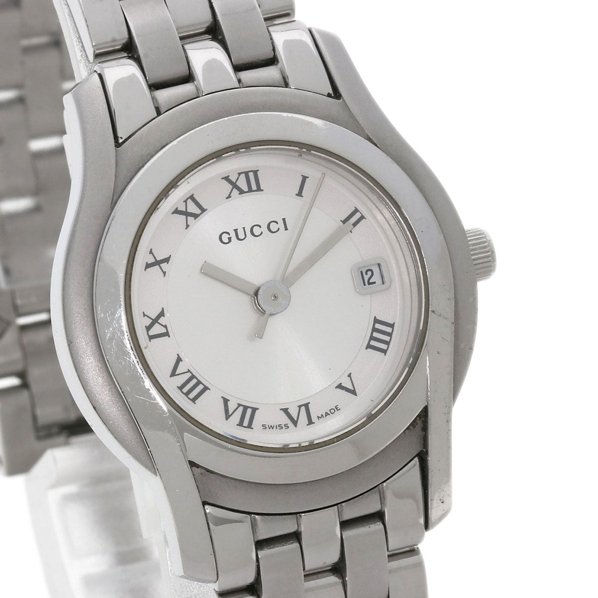 GUCCI Watches Quartz Stainless Steel , Stainless Steel Silver 5500L Silver dial Women Used