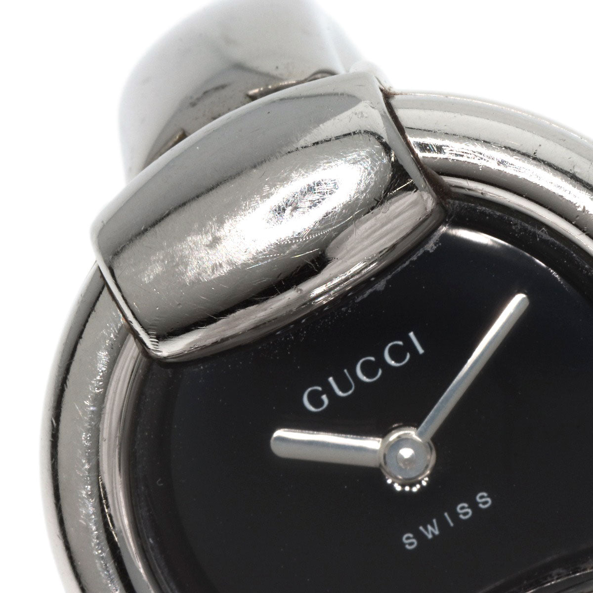 GUCCI Watches Quartz 1400L Stainless Steel Silver Round face black dial