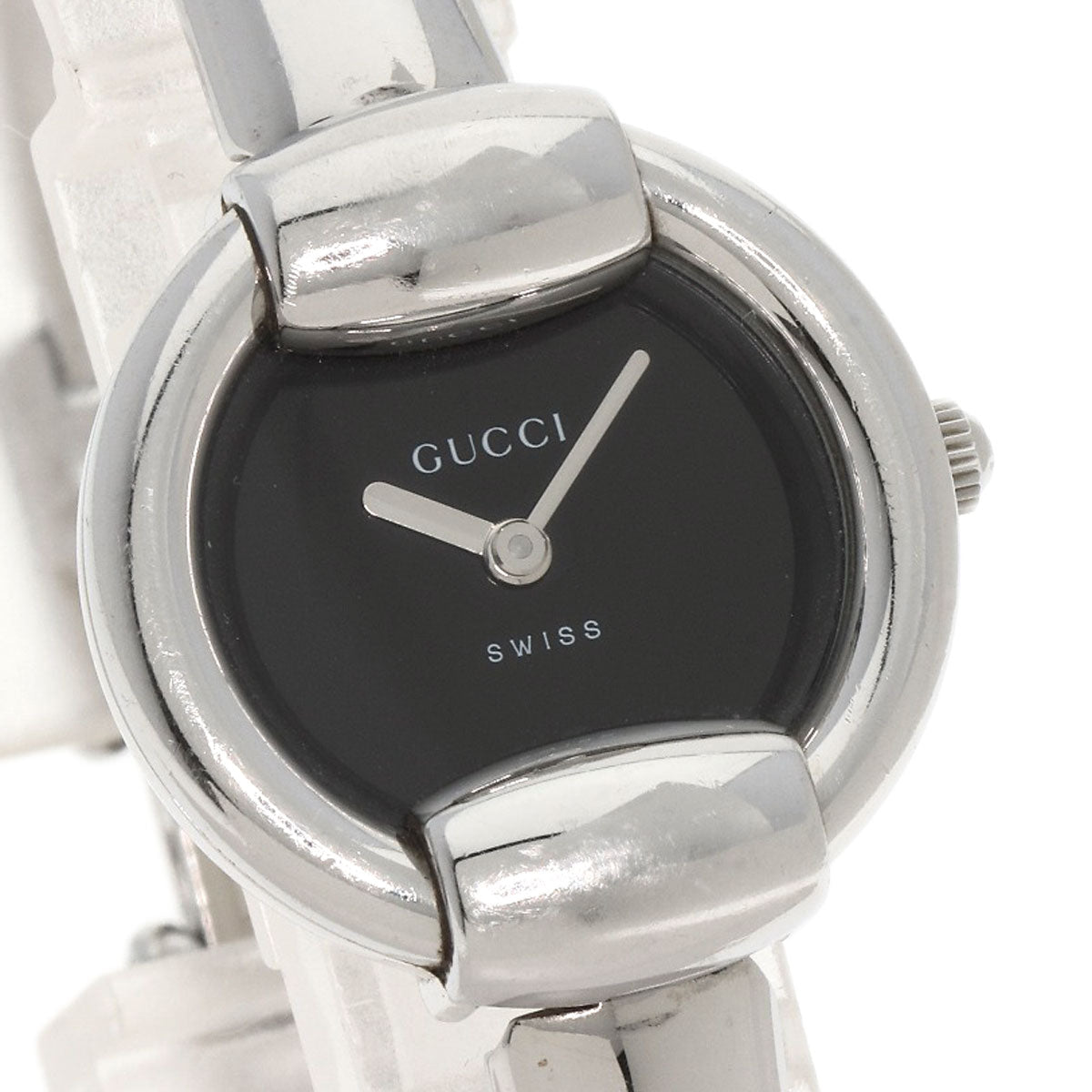 GUCCI Watches Quartz 1400L Stainless Steel Silver Round face black dial