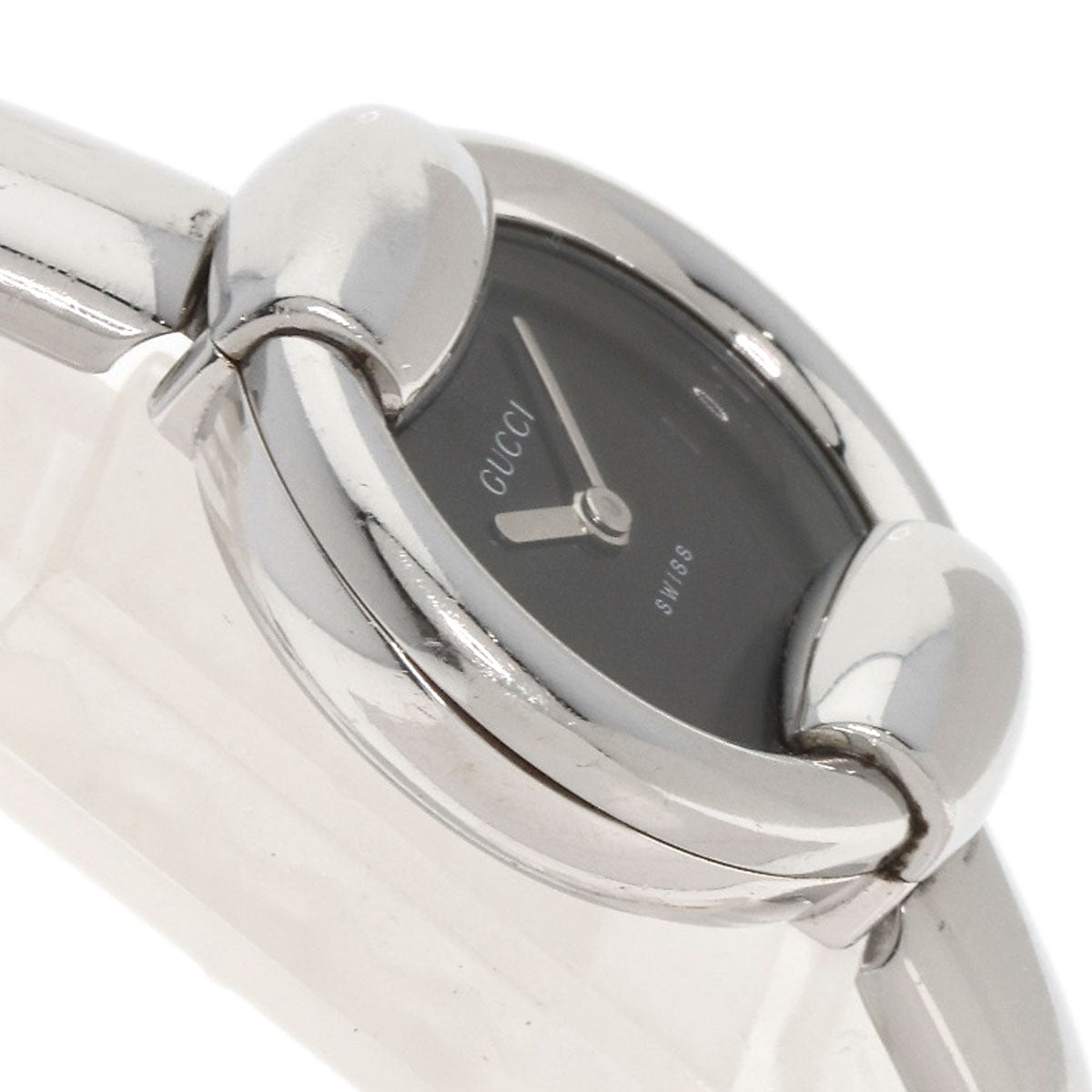 GUCCI Watches Quartz 1400L Stainless Steel Silver Round face black dial