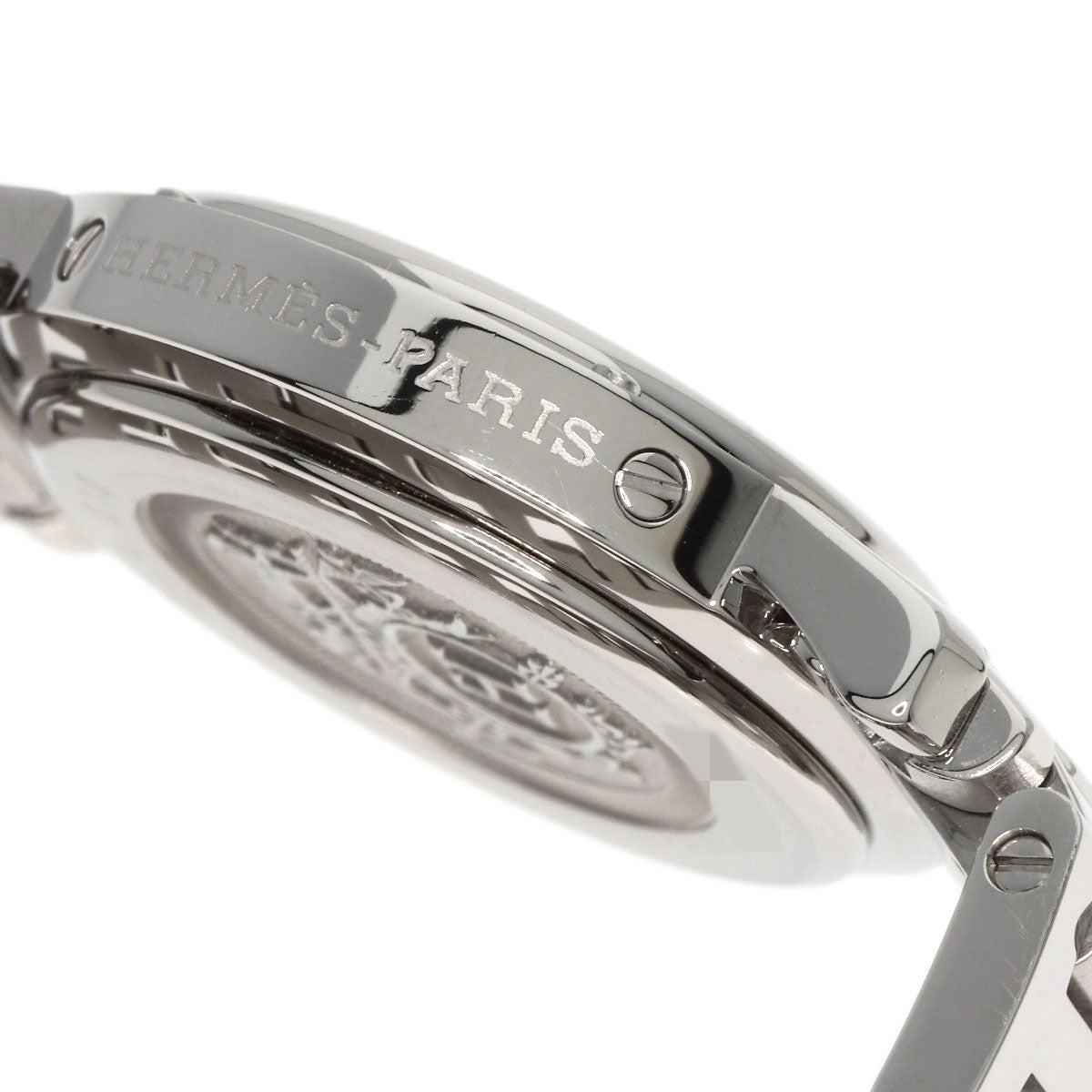 HERMES Watches Quartz CL4.210 Stainless Steel , Stainless Steel Silver Clipper Nacre White shell dial Women Used