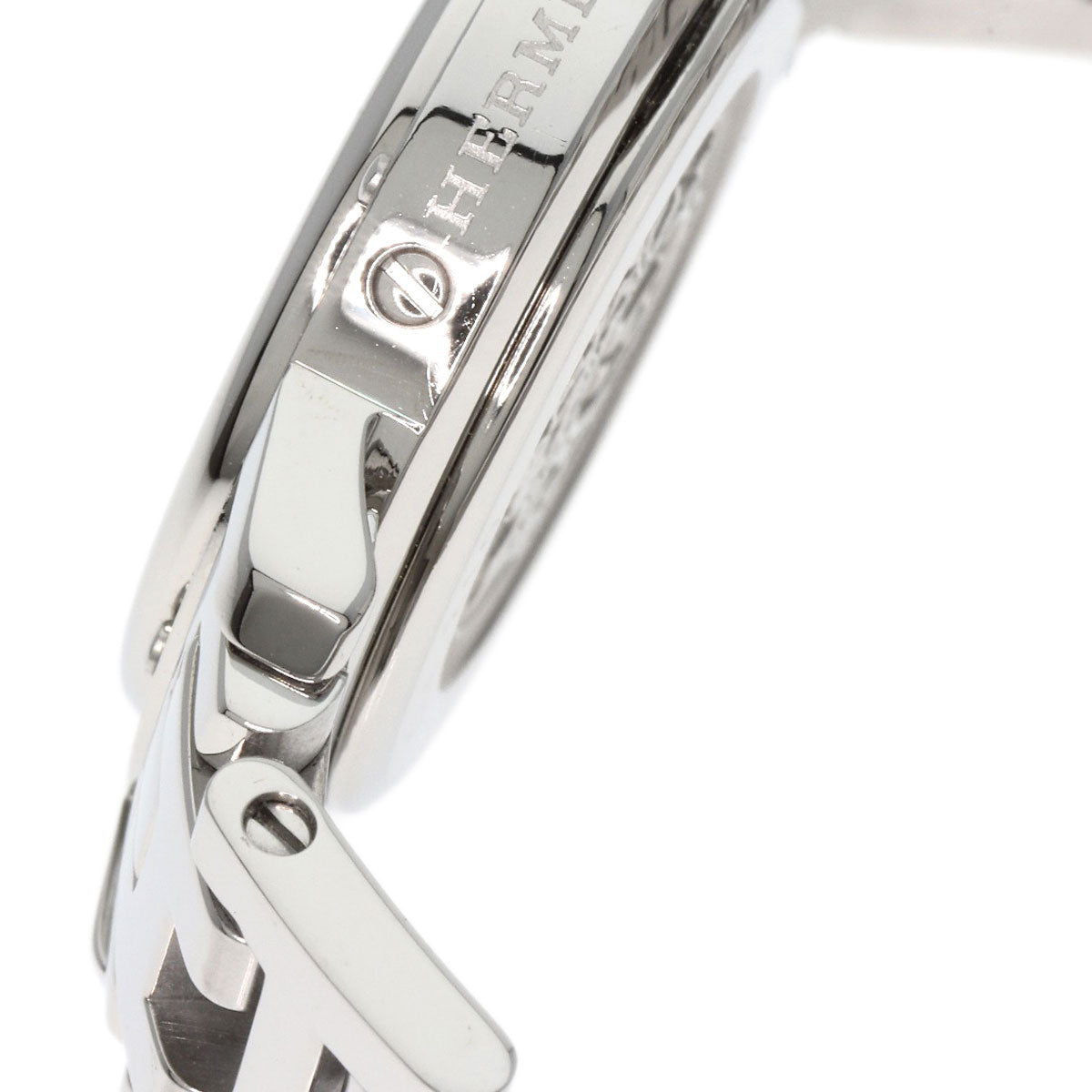 HERMES Watches Quartz CL4.210 Stainless Steel , Stainless Steel Silver Clipper Nacre White shell dial Women Used