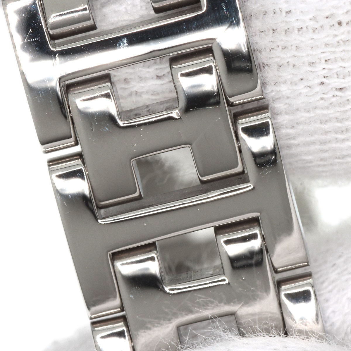 HERMES Watches Quartz CL4.210 Stainless Steel , Stainless Steel Silver Clipper Nacre White shell dial Women Used