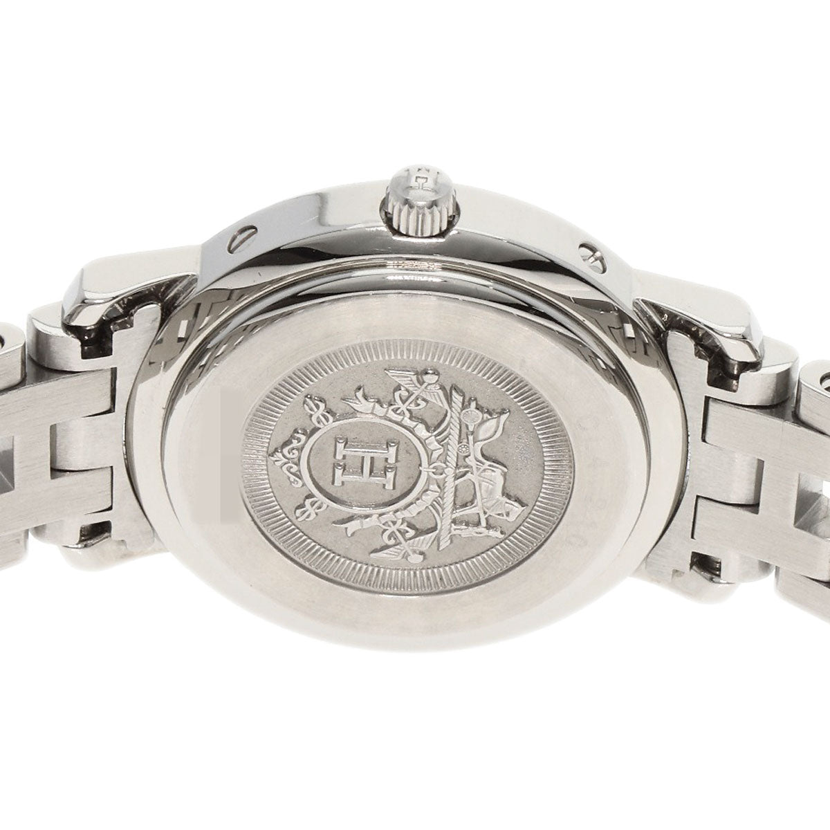 HERMES Watches Quartz CL4.210 Stainless Steel , Stainless Steel Silver Clipper Nacre White shell dial Women Used