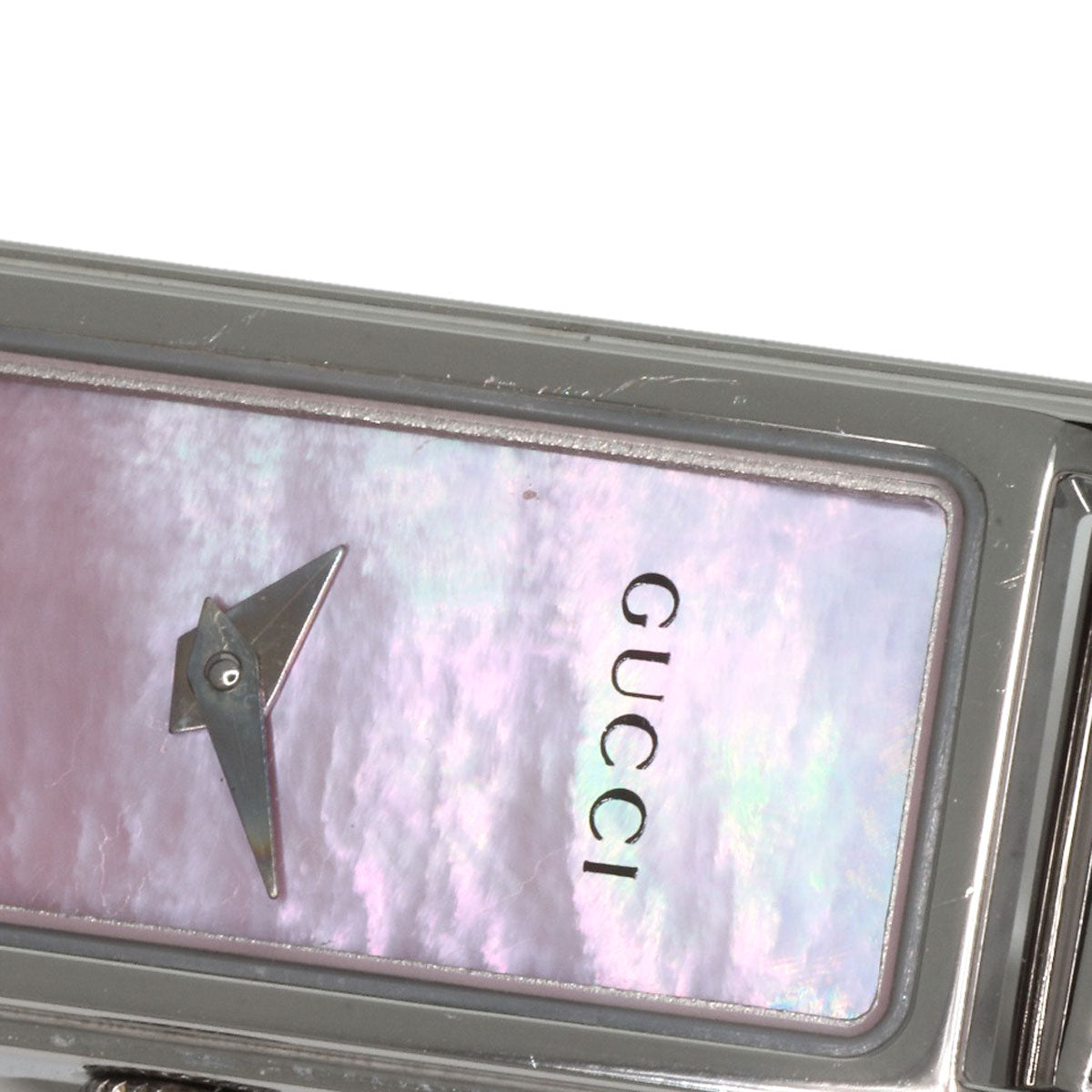 GUCCI Watches Quartz 1500L Stainless Steel , Stainless Steel Silver Square face Pink shell dial Women Used