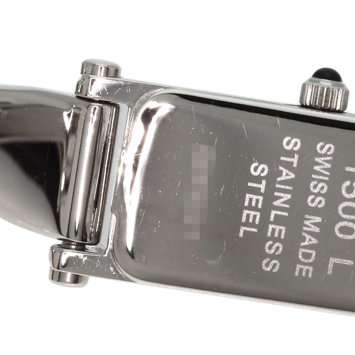 GUCCI Watches Quartz 1500L Stainless Steel , Stainless Steel Silver Square face Pink shell dial Women Used
