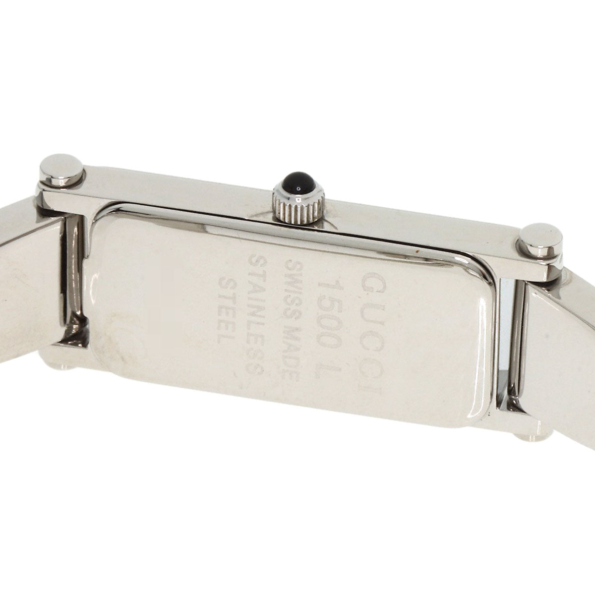 GUCCI Watches Quartz 1500L Stainless Steel , Stainless Steel Silver Square face Pink shell dial Women Used