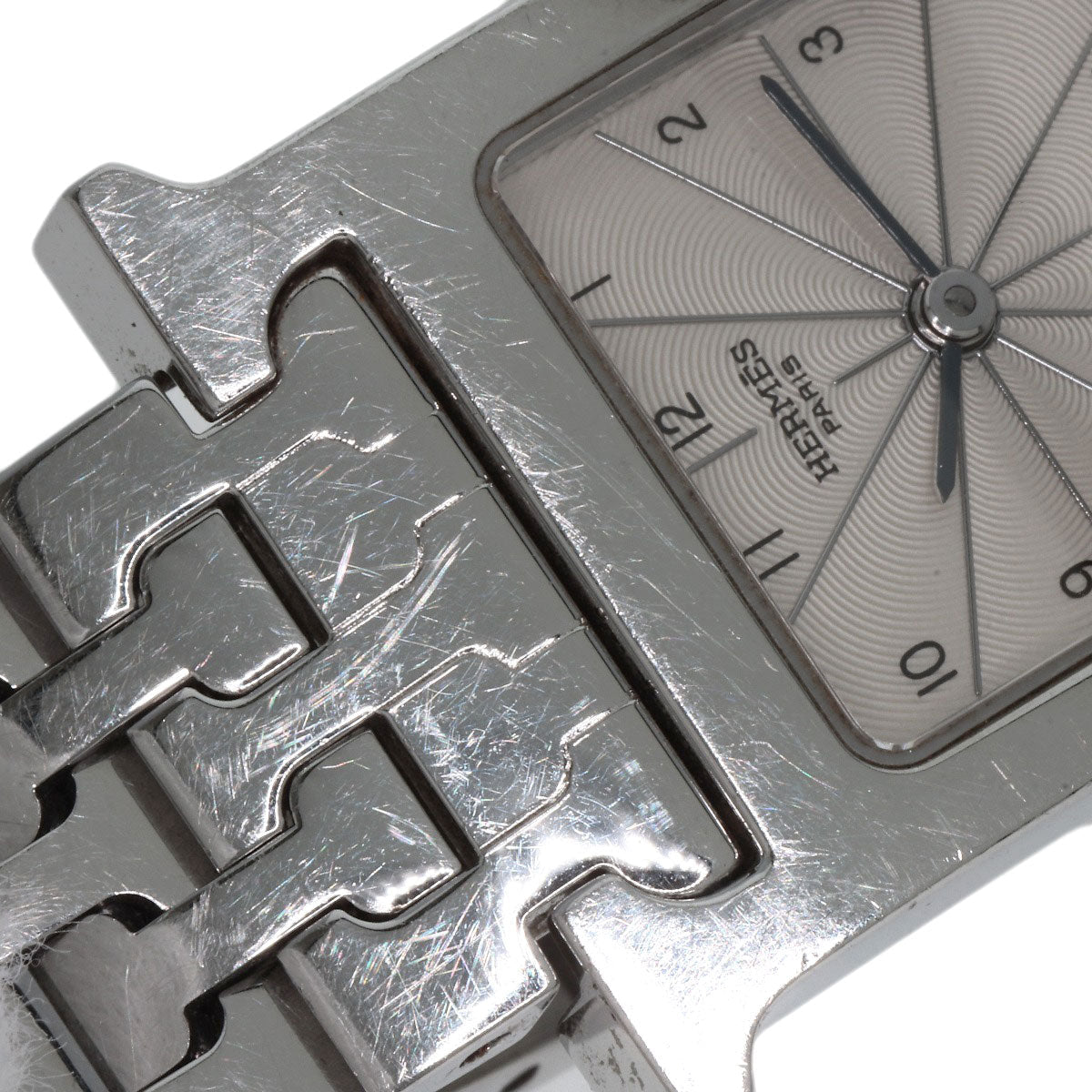 HERMES Watches Quartz HH1.210 Stainless Steel , Stainless Steel Silver H watch Silver dial Women Used