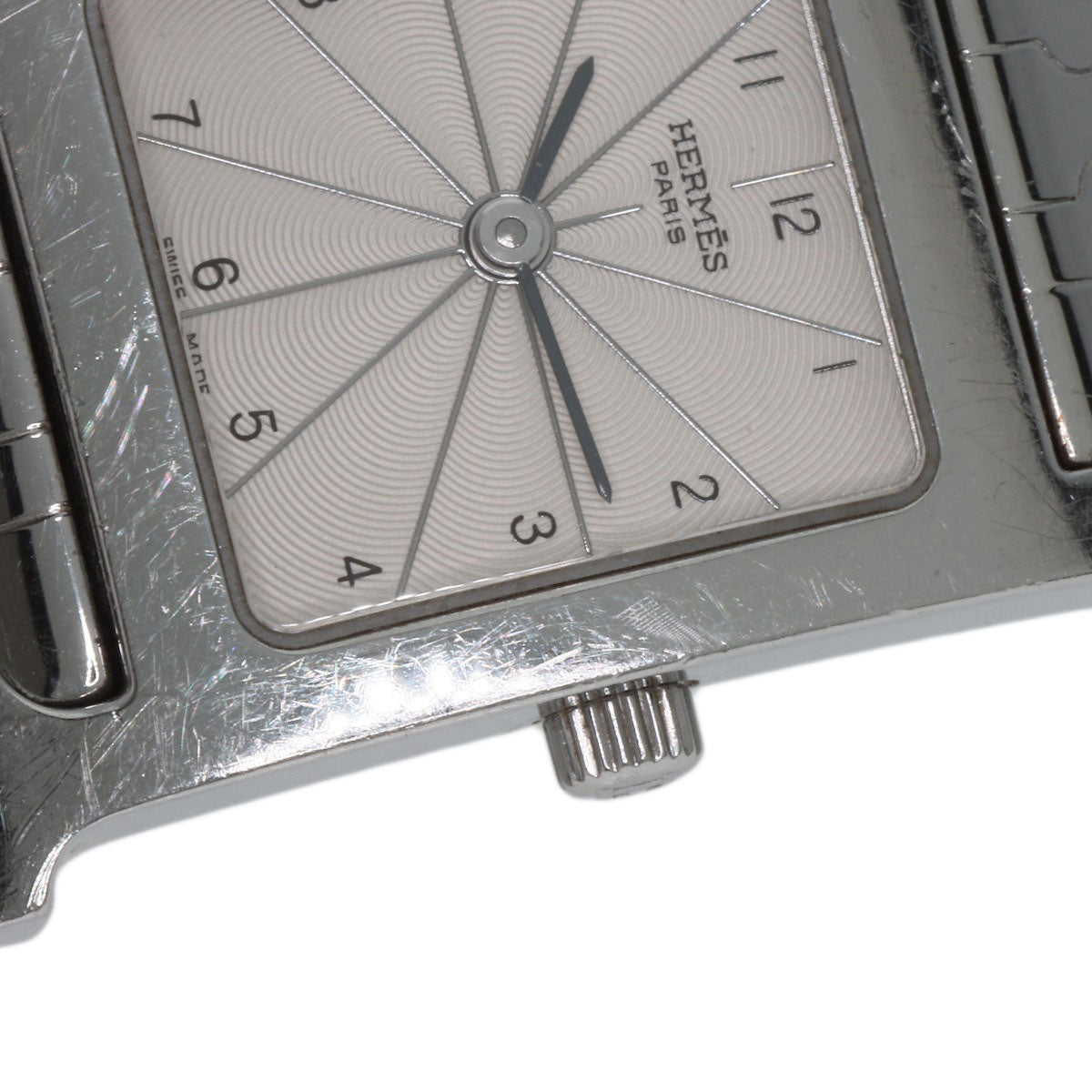 HERMES Watches Quartz HH1.210 Stainless Steel , Stainless Steel Silver H watch Silver dial Women Used