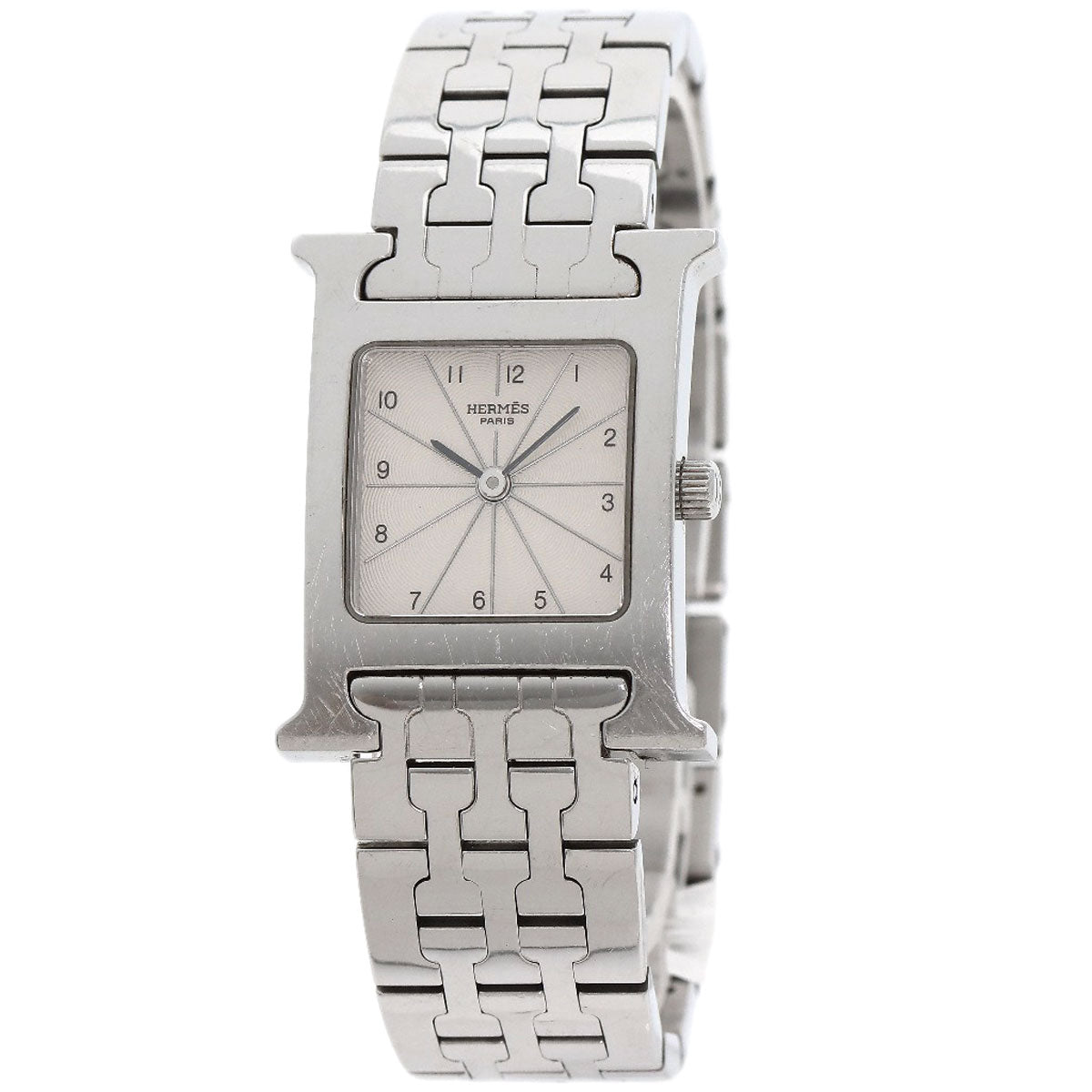 HERMES Watches Quartz HH1.210 Stainless Steel , Stainless Steel Silver H watch Silver dial Women Used