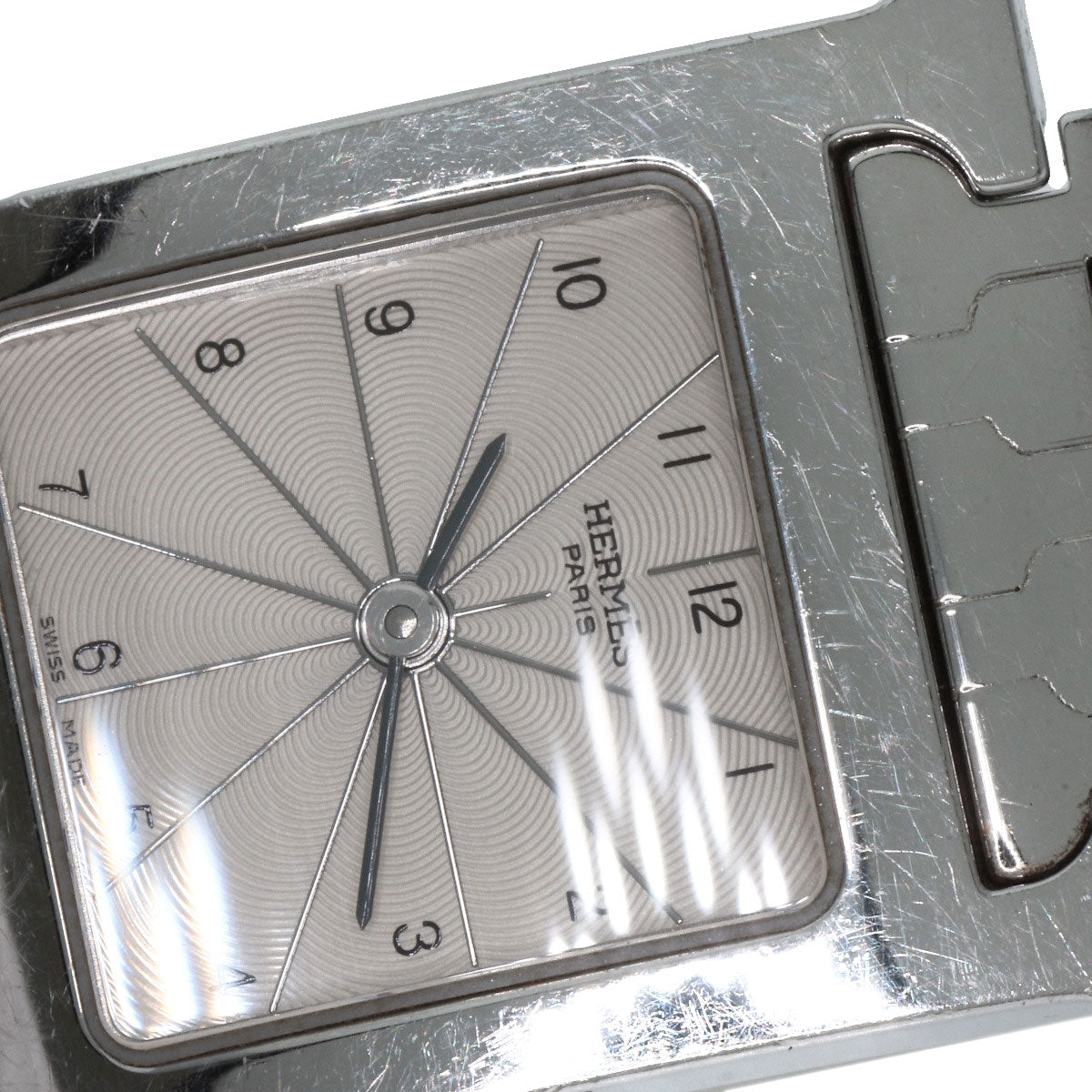 HERMES Watches Quartz HH1.210 Stainless Steel , Stainless Steel Silver H watch Silver dial Women Used