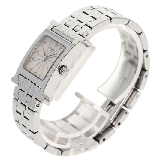 HERMES Watches Quartz HH1.210 Stainless Steel , Stainless Steel Silver H watch Silver dial Women Used