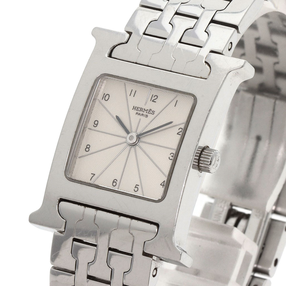 HERMES Watches Quartz HH1.210 Stainless Steel , Stainless Steel Silver H watch Silver dial Women Used