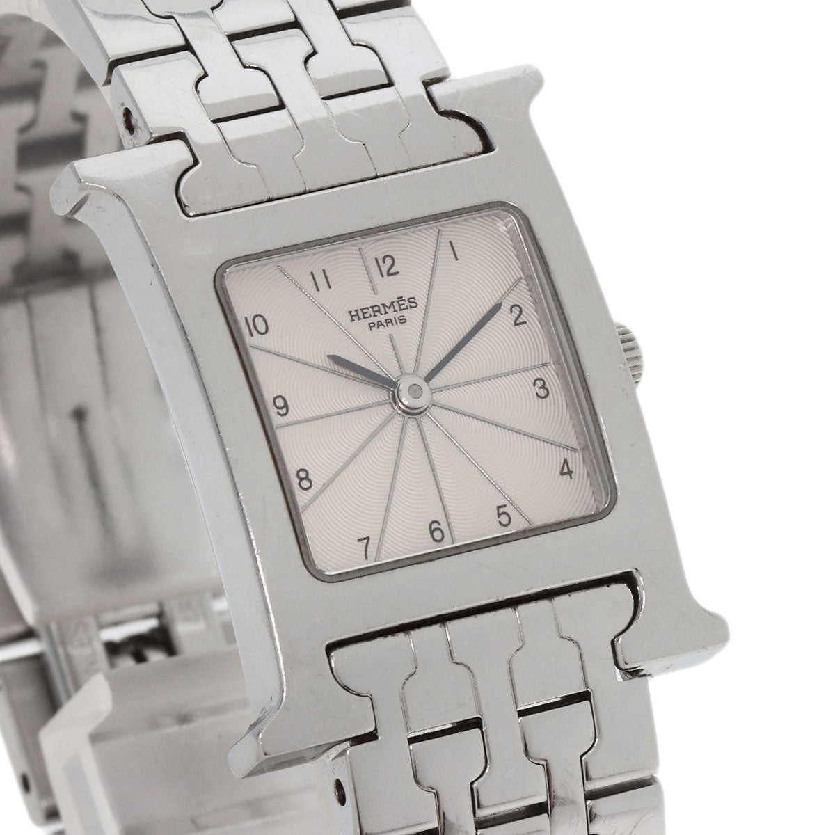 HERMES Watches Quartz HH1.210 Stainless Steel , Stainless Steel Silver H watch Silver dial Women Used