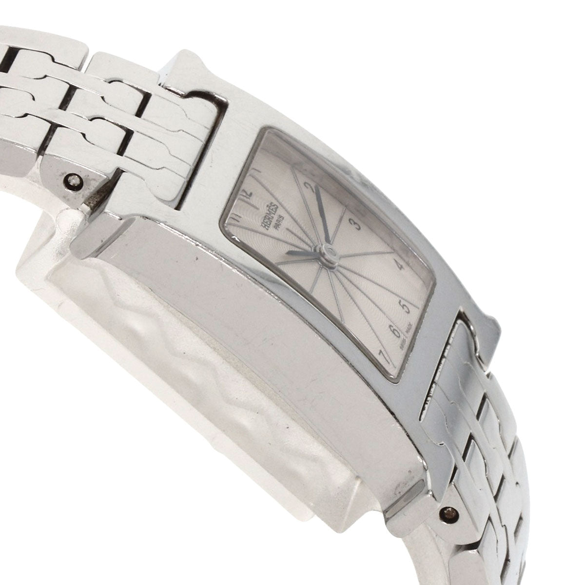 HERMES Watches Quartz HH1.210 Stainless Steel , Stainless Steel Silver H watch Silver dial Women Used