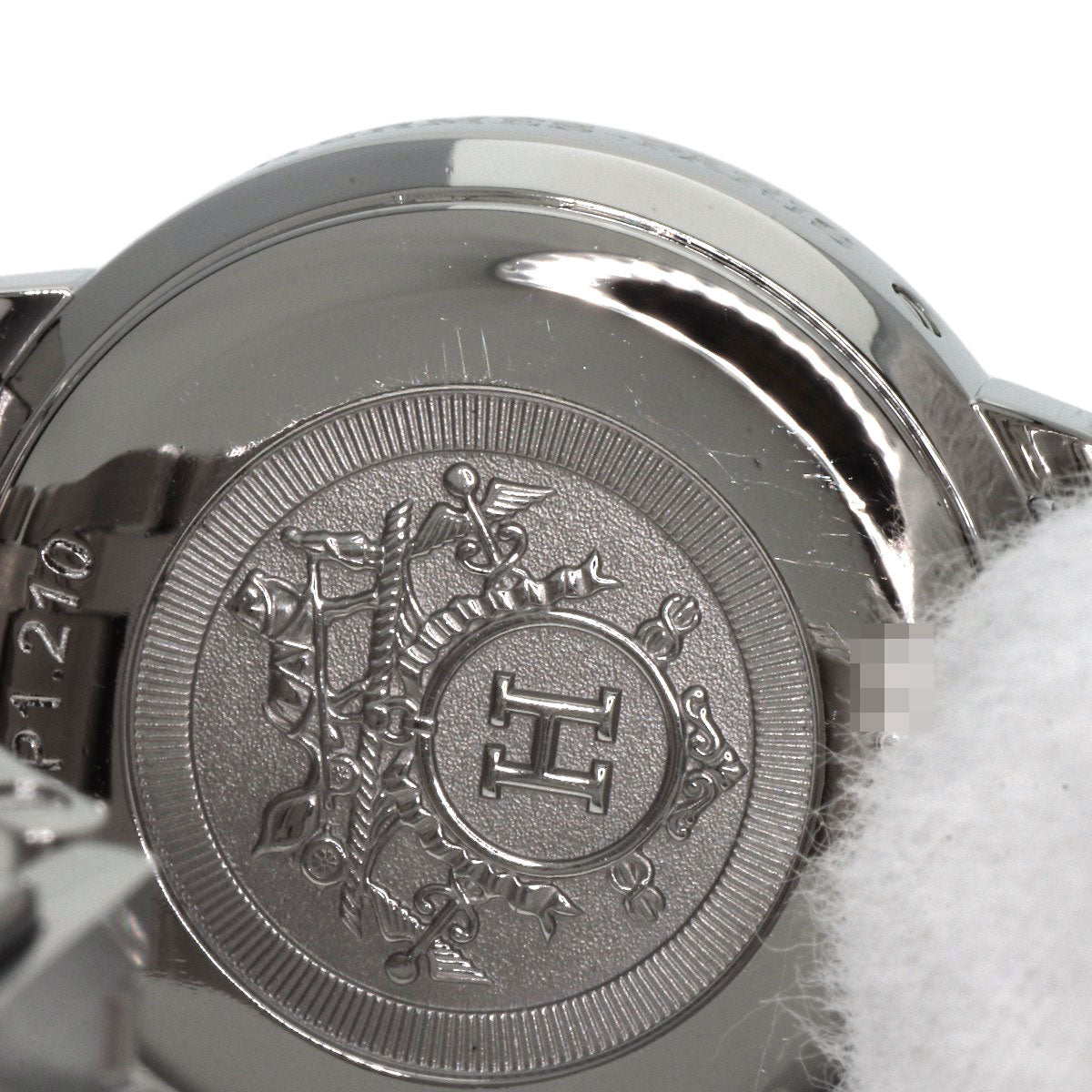 HERMES Watches Quartz CP1.210 Stainless Steel , Stainless Steel Silver Clipper Classic Silver dial Women Used