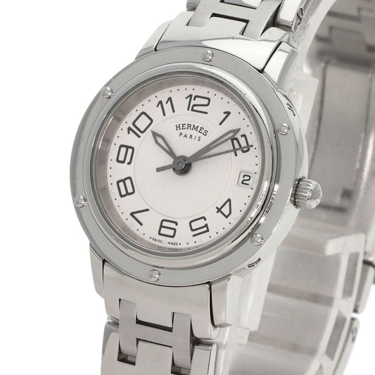 HERMES Watches Quartz CP1.210 Stainless Steel , Stainless Steel Silver Clipper Classic Silver dial Women Used