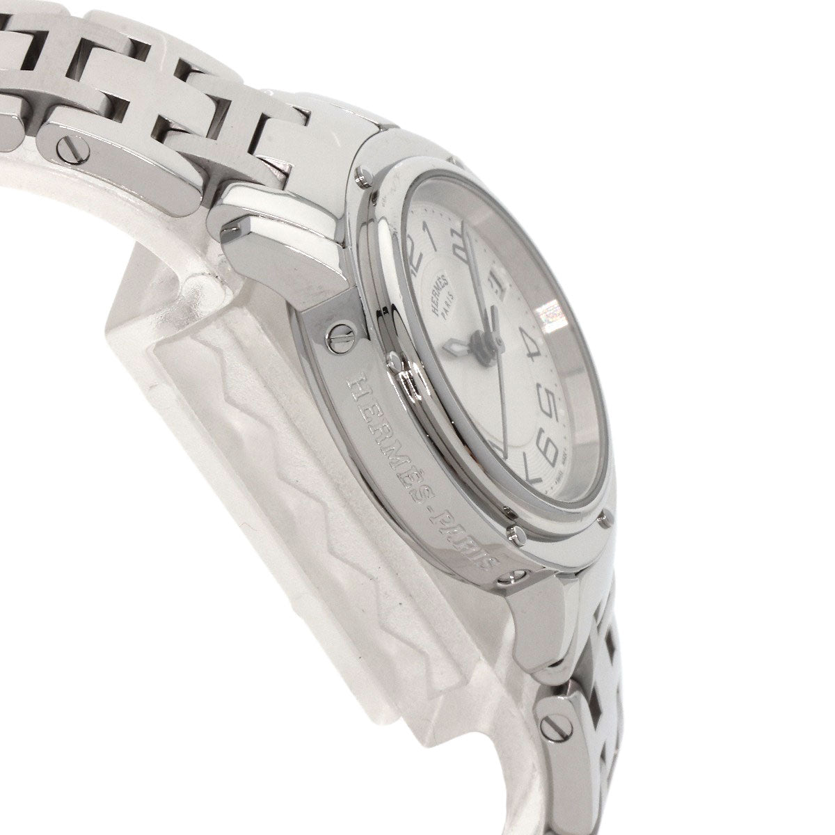 HERMES Watches Quartz CP1.210 Stainless Steel , Stainless Steel Silver Clipper Classic Silver dial Women Used