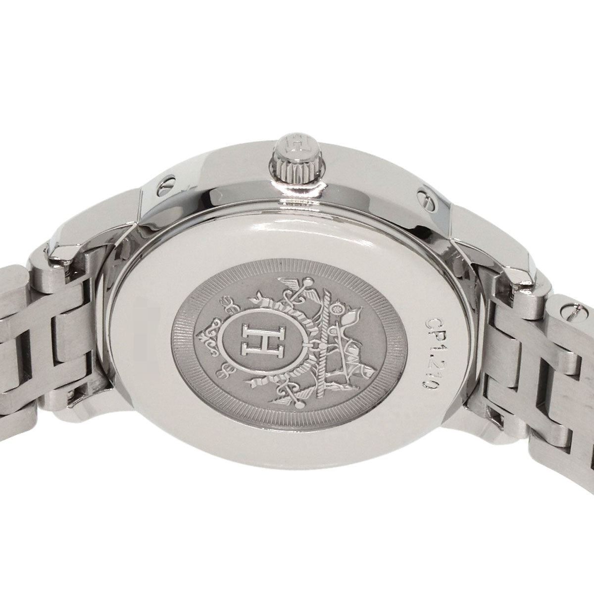 HERMES Watches Quartz CP1.210 Stainless Steel , Stainless Steel Silver Clipper Classic Silver dial Women Used